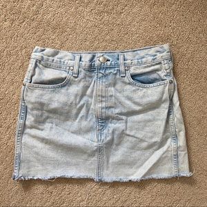 rag & bone Womens Acid Wash Denim Miniskirt Sz 28